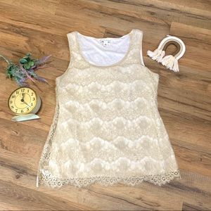 Banana Republic Cream Lace Tank